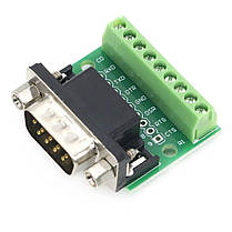 Перетворювач інтерфейсу, адаптер DB9, RS232 RS485 "тато", перехідник на клемну колодку, фото 5