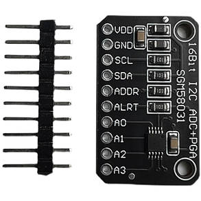 Модуль плати розробки SGM58031, 16-бітний високоточний високоточний 4-канальний аналого-цифровий АЦП, фото 1