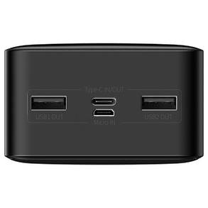 Павербанк Baseus Bipow Digital Display 30000mAh 15W 3A 2USB + Type-C Чорний, фото 4