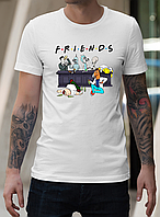 Мужская трендовая футболка с принтом Friends с персонажами, магазин одежды - прикольные майки и футболки