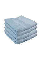 Набор махровых полотенец для рук 4 шт 50х90 см голубые Home Ideas