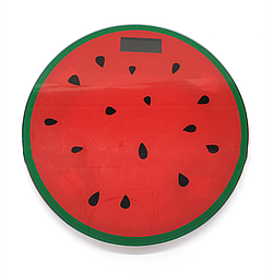 Ваги для підлоги електронні до 180кг, "Кавун" 2003A, на батарейках / Ваги круглі для зважування з термометром