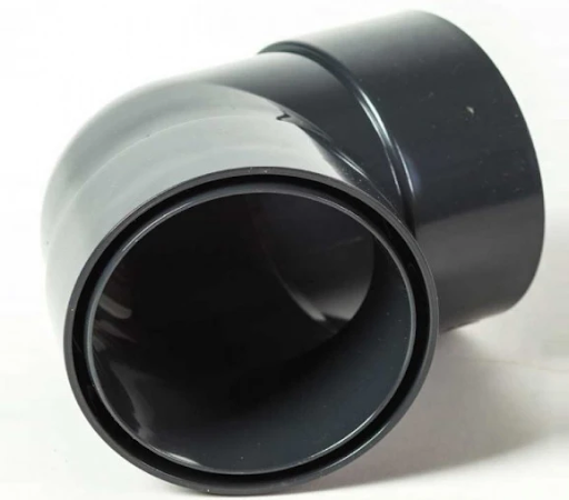 Коліно (87,5) ProAqua # 90 мм із двома розтрусами графіт, фото 1