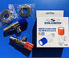 Комплект кутових кранів SOLOMON EXCLUSIVE 1/2х1/2 9889 RED/BLUE, фото 3