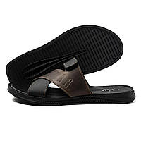 Чоловічі шкіряні літні шльопанці-сланці