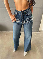 Жіночі штани на високій посадці, трендові джинси, жіночі джинси