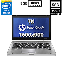 Ноутбук HP EliteBook 8470p/14”TN(1600x900)/Intel Core i5-3340M 2.70GHz/8GB DDR3/SSD 250GB/Intel HD Graphics