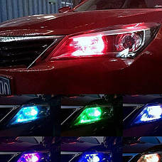 Світлодіодні лампи T10 W5W з пультом RGB різнокольорові 12V COB, стробоскоп, фото 4