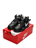 Женские кроссовки Nike Air Force Mid Utility All Black White 36