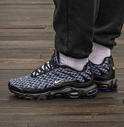 Чоловічі кросівки Nike Air Max TN 'France' весна-осінь-літо (сині з чорним). Живе фото