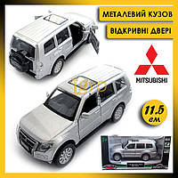 Металлическая машинка джип Mitsubishi Pajero, игрушечная коллекционная модель Митсубиси Паджеро серая AS-3066