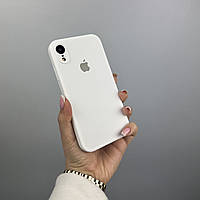 Силиконовый чехол с квадратными бортами на iPhone Xr White (9)