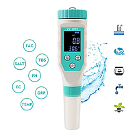 Тестер хлора (хлорометр) 7в1 YY-1070 рН/TDS/EC/Salinity/ORP/FAC/Temp