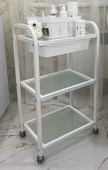 Візок косметологічний/маніпуляційний на 3 полиці. Етажерка косметологічна. Стіл для косметолога