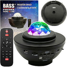 Зоряний проектор з динаміком та Bluetooth, світлодіодний зоряний дисплей Bass Polska BH 59311