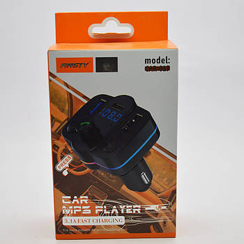 FM модулятор ANSTY CAR-017 Bluetooth (2 USB / 1 Type-C PD) with LED display Black