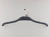 Плічка вішалки тремпеля LT903 матовий Soft-touch чорного кольору, довжина 40,5 см, фото 4
