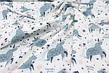 Лоскуток.Тканина бавовна цифровий друк "Казкові єдинороги" на білому тлі No4-40, 34*160 см, фото 5