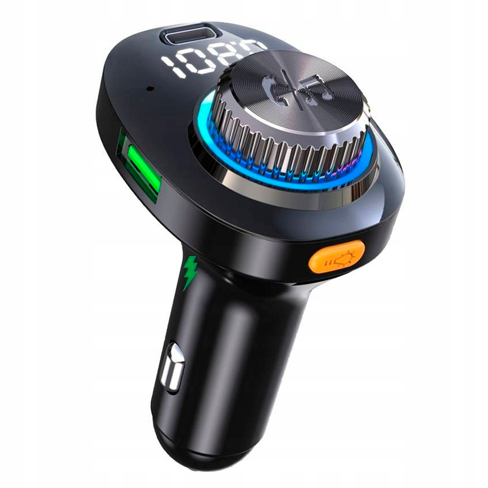 Автомобільний FM ФМ-модулятор Terra С18, Bluetooth 5.0, трансмітер, швидке заряджання, фото 1