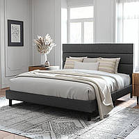 Двуспальная кровать Фрея 160х200 Серый (металический каркас, разборная)