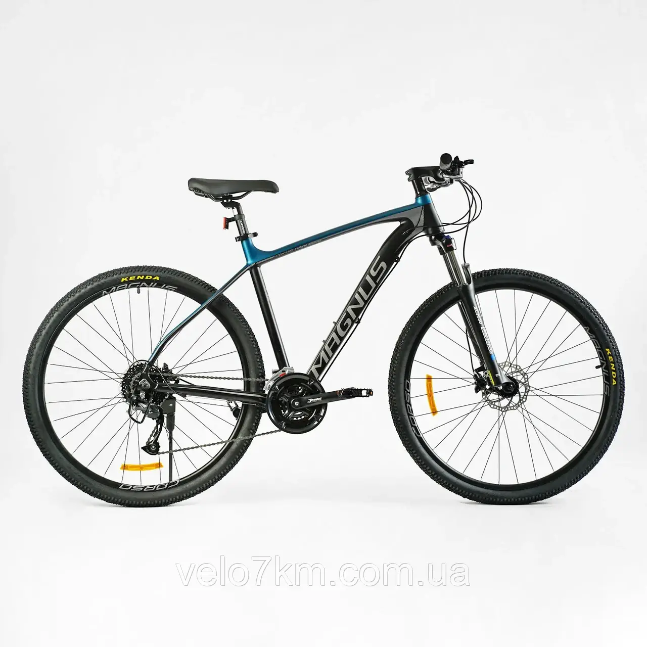 Гірський алюмінієвий велосипед Corso Magnus 29" рама 21" комплектація Shimano, 27 швидкостей, зібран на 75%