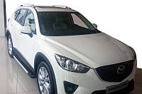 Боковые пороги RedLine V1 (2 шт., алюминий) для Mazda CX-5 2012-2017 гг