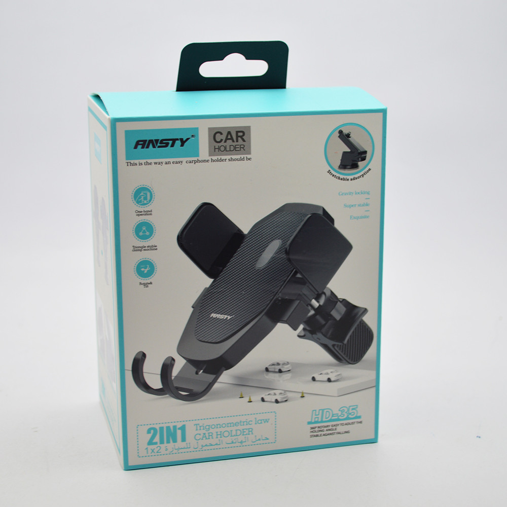 Автотримач ANSTY HD-35 Gravity Car Mount Black