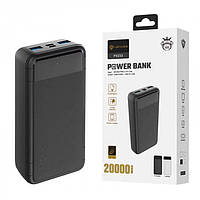 Зовнішній акумулятор Power bank Lenyes PX233 20000 Mah батарея заряджання Чорний PRO_620