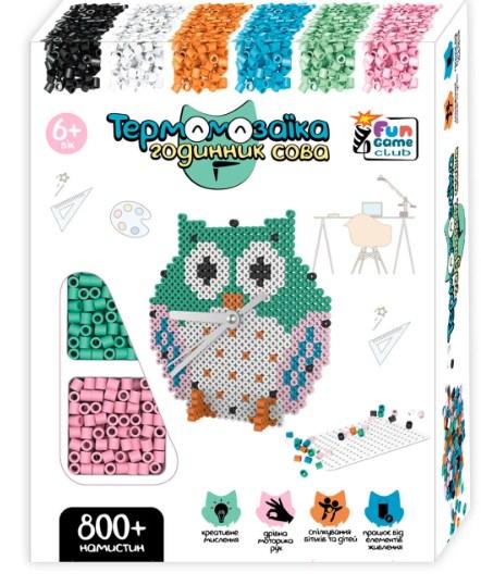 Термомозаїка Годинник Сова