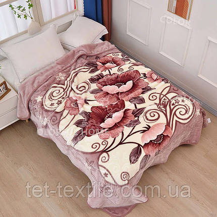 Плед акриловий Colorful Home, великі квіти 210х230см., фото 1