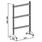 Двосторонній стелаж для метизних лотків 1800 мм, 216 ящиків, торговий стелаж з контейнерами для дрібного товару К П/С, фото 7