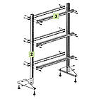 Двосторонній стелаж для метизних лотків 1800 мм, 216 ящиків, торговий стелаж з контейнерами для дрібного товару К П/С, фото 8