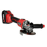 Акумуляторна безщіткова шліфмашина кутова WORCRAFT CAG‑S20LiBS‑125 з АКБ (4А) і ЗП, 20В, фото 3