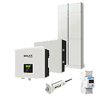 Комплект Solax 5.2: Однофазний гібридний інвертор на 6 кВт, з АКБ на 6,2 кВт*год