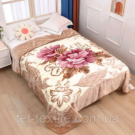 Плед акриловий Colorful Home, квіти з листочками 210х230см., фото 1