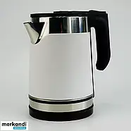 Чайник електричний KN-117 Kinelco з нержавіючої сталі(Чорні та білі), фото 4
