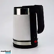 Чайник електричний KN-117 Kinelco з нержавіючої сталі(Чорні та білі), фото 5