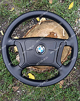 Оплетка чехол на руль со спицами для BMW E46 318i 325i E39 E53 E38 X5