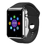 Смарт-годинник Smart Watch A1 розумний електронний зі слотом під sim-карту + карту пам'яті micro-sd. IO-408 Колір: срібний, фото 5