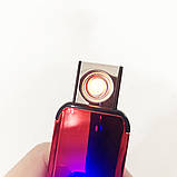 Запальничка електрична, електронна спіральна запальничка подарункова, сенсорна USB. QG-785 Колір червоний, фото 2