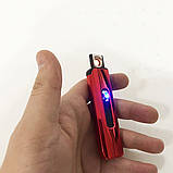 Запальничка електрична, електронна спіральна запальничка подарункова, сенсорна USB. QG-785 Колір червоний, фото 5
