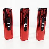 Запальничка електрична, електронна спіральна запальничка подарункова, сенсорна USB. QG-785 Колір червоний, фото 8