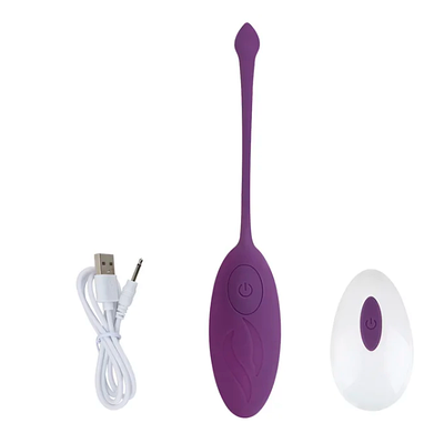 Віброяйце з для стимуляції точки G Flight of Fancy з пультом фіолетове OLO
