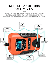 Зарядний пристрій E-FAST j-20, 12 В 7 А, Зарядка для автомобільного акб Відновлення Десульфатація, фото 2