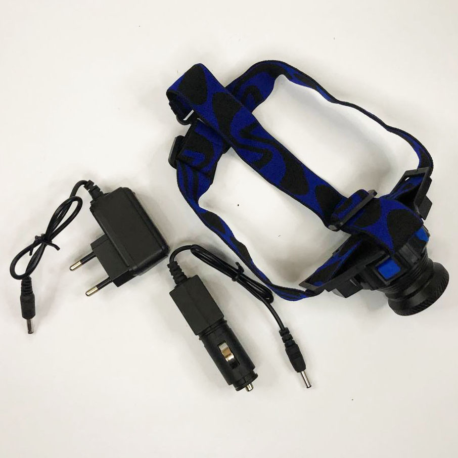 Налобний ліхтар з лінзою W001-XPE, Налобний ліхтар з довготривалою роботою акумулятора GI-83, фото 1