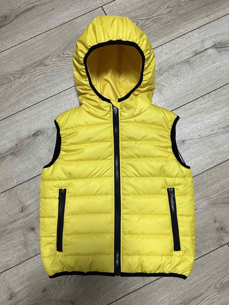 Жилет демізесон однотоний унісекс р 122-146 жовтий