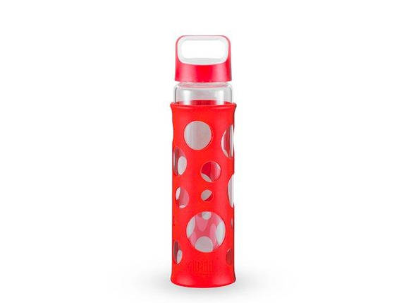 GIPFEL Пляшка для води LEVADA 700мол. Матеріал: боросилікатне скло, силікон, пластик. Колір: силікон червоний, фото 2