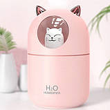 Зволожувач повітря Humidifier H2O Cat USB із котиком на 300мл. PC-760 Колір: рожевий, фото 8
