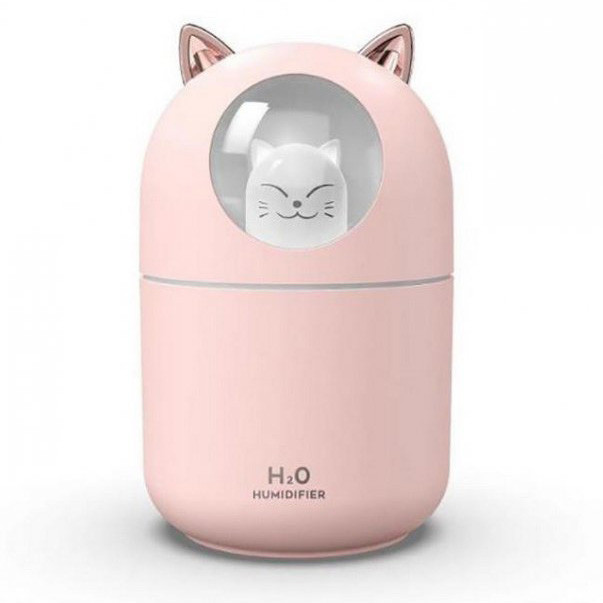 Зволожувач повітря Humidifier H2O Cat USB із котиком на 300мл. PC-760 Колір: рожевий