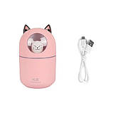 Зволожувач повітря Humidifier H2O Cat USB із котиком на 300мл. PC-760 Колір: рожевий, фото 3
